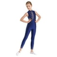 thumbnail image 3 of Sholeno Leotards for Girls Dance Bodysuit Full Body Jumpsuit One Piece Tank Unitard Gymnastics Outfits Navy Blue 6, 3 of 7
