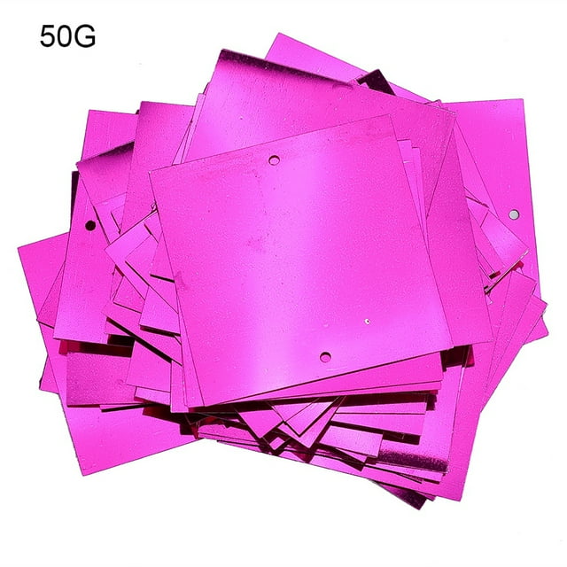 Sequins Decoration,50G PVC Square Sequins PVC Sequins Wedding Decoration Exquisite Design