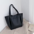 thumbnail image 1 of Bolso de mano de color sólido, bolso de moda para viajes diarios, bolso de mujer de gran capacidad portátil y retro completo, 1 of 6