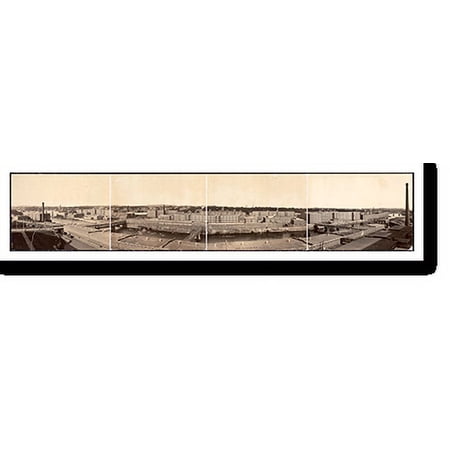 Historic Print, NH Cotton mill at Manchester 1903 PHOTO, Width 7" x Length 36"