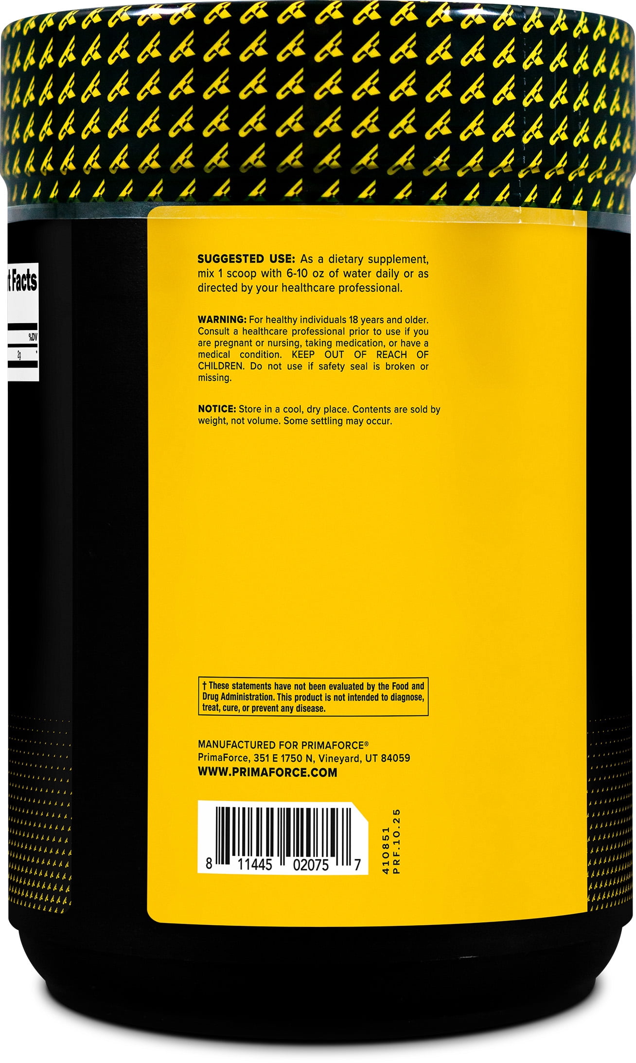 PrimaForce L-Citrulline Malate Powder, Unflavored Pre Workout Supplement, 500 Grams