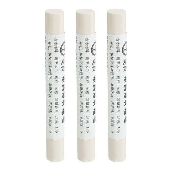 Furniture Repair Crayons Wax Filler Stick, 3Pcs Touch Up Pen Markers, Milky White