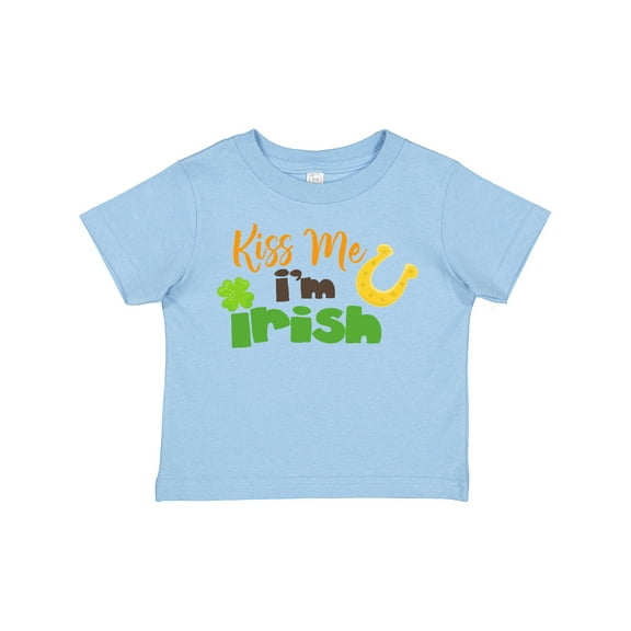 Inktastic Saint Patrick's Day, Clovers, Kiss Me I'm Irish Boys or Girls Toddler T-Shirt