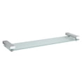 thumbnail image 2 of Cortesi Home Enzo Contemporary Stainless Steel Glass Vanity Shelf, Chrome, 2 of 2
