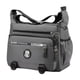 thumbnail image 3 of Bolso bandolera para hombre, bandolera ajustable, informal, con múltiples bolsillos. Gris, 3 of 9