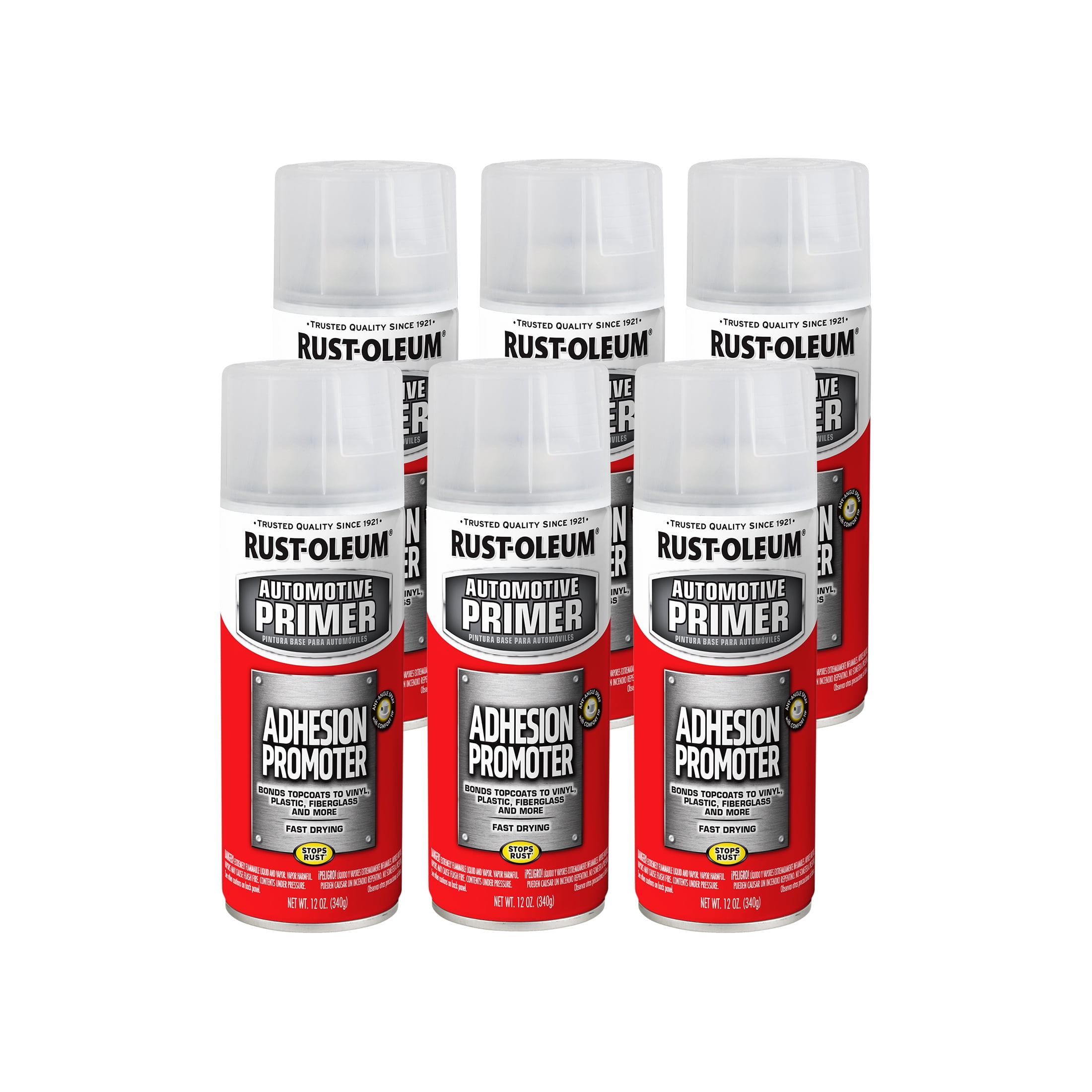 6 Pack, White, Rust-Oleum Automotive Flat Universal Bonding Primer