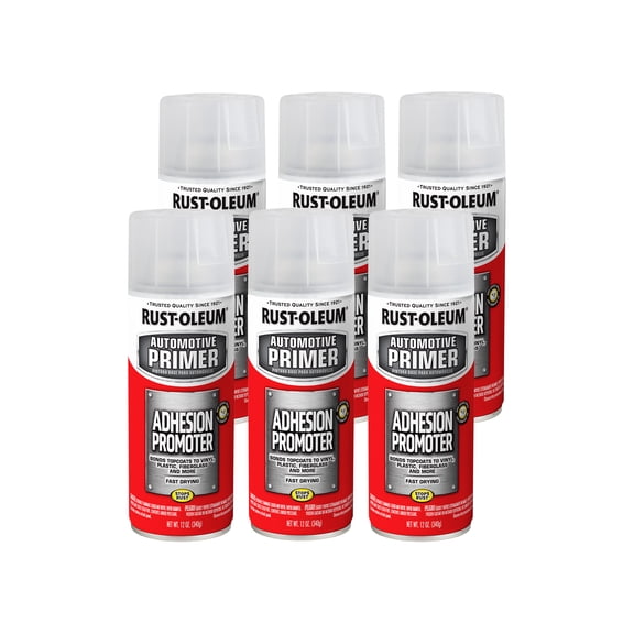 6 Pack, Clear, Rust-Oleum Automotive Adhesion Promoter Primer Spray-251572, 11 oz