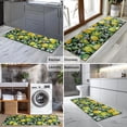 thumbnail image 2 of Yellow Lemon Flowers Black Pattern Kitchen Rug Mat,Kitchen Runner Rugs Non Skid Washable,Decorative Kitchen Floor Mats for Kitchen,Sink,Laundry,17"X47", 2 of 5