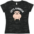 thumbnail image 3 of Inktastic Let's Barbecue White Text Women's T-Shirt, 3 of 5
