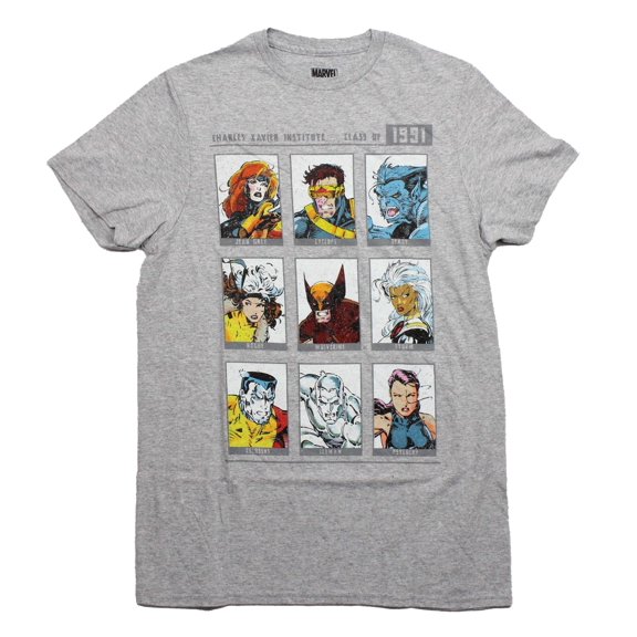 X-Men Mens T-Shirt -Marvel Class of 1991 Class Charles Xavier Institute (3X-Large)