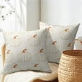 thumbnail image 5 of Fall Pumpkin Pillow Covers 18x18 inch Set of 2 Abstract Pumpkin Autumn Decorative Outdoor Throw Pillow Covers Famliy Decoration for Home Living Room Couch Sofa Bed, PCL-1, 5 of 6