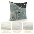 thumbnail image 4 of Constellation Throw Pillow Cover  Polar Bear Silhouettes with Stars Doodle Style Illustration, Square Cushion Covers Decor for Bed Couch Sofa,", Pale Blue Black Bluegrey, 4 of 5