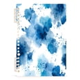 thumbnail image 2 of Wirebound Notebook Hardcover Spiral Notebooks Blue Ink Pattern, 60 Pages, 80 GSM, 5.7 x 8.3in, 2 of 7