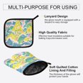 thumbnail image 3 of Yayeee Oven Mitts and Pot Holder Set of 4 Heat Resistant Kitchen Gloves Baking Hot Pad, Yellow Mountains, 3 of 5