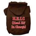 thumbnail image 1 of Head Elf In Charge Screen Print Pet Hoodies Brown Size Xs (8), 1 of 1