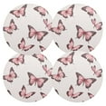 thumbnail image 3 of Round Grid Placemat ,One Sizex1, Round Placemat, PVC Plate Mat，15.4 Inch Non-Slip and Heat Resistant, Table Placemat, Dining Room Placemat Pretty Pink Cute Butterfly, 3 of 7