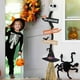thumbnail image 3 of Decoración de escoba de bruja de madera para Halloween con luces de cadena | Adorno para porche y jardín | Decoración para casa encantada y fiestas para el hogar y el jardín, 3 of 3