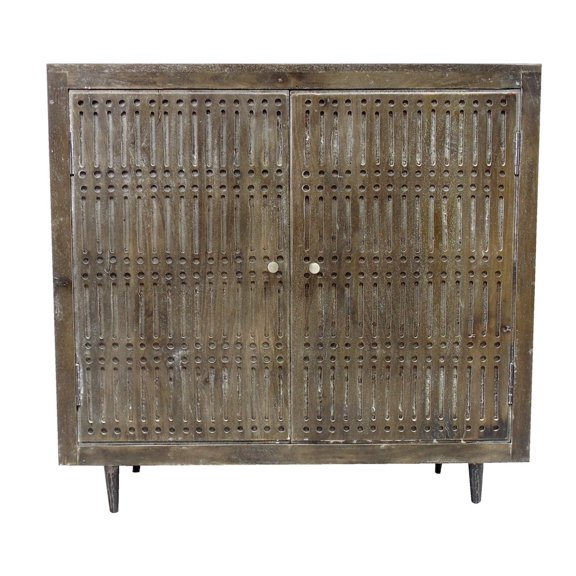 Sarah Solid Wood 2 Door Sideboard in Brown