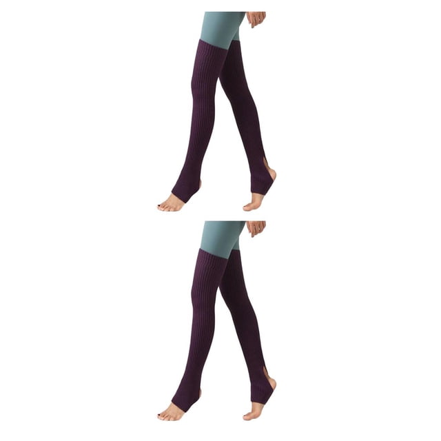 Qarigey 1 Pair Leg Warmers Socks Fashionable Thicken Stockings Friendly Dance Winter Autumn Warm Ballet Leg Stocking Skin for Morado oscuro 2piezas Qarigey CBP052014