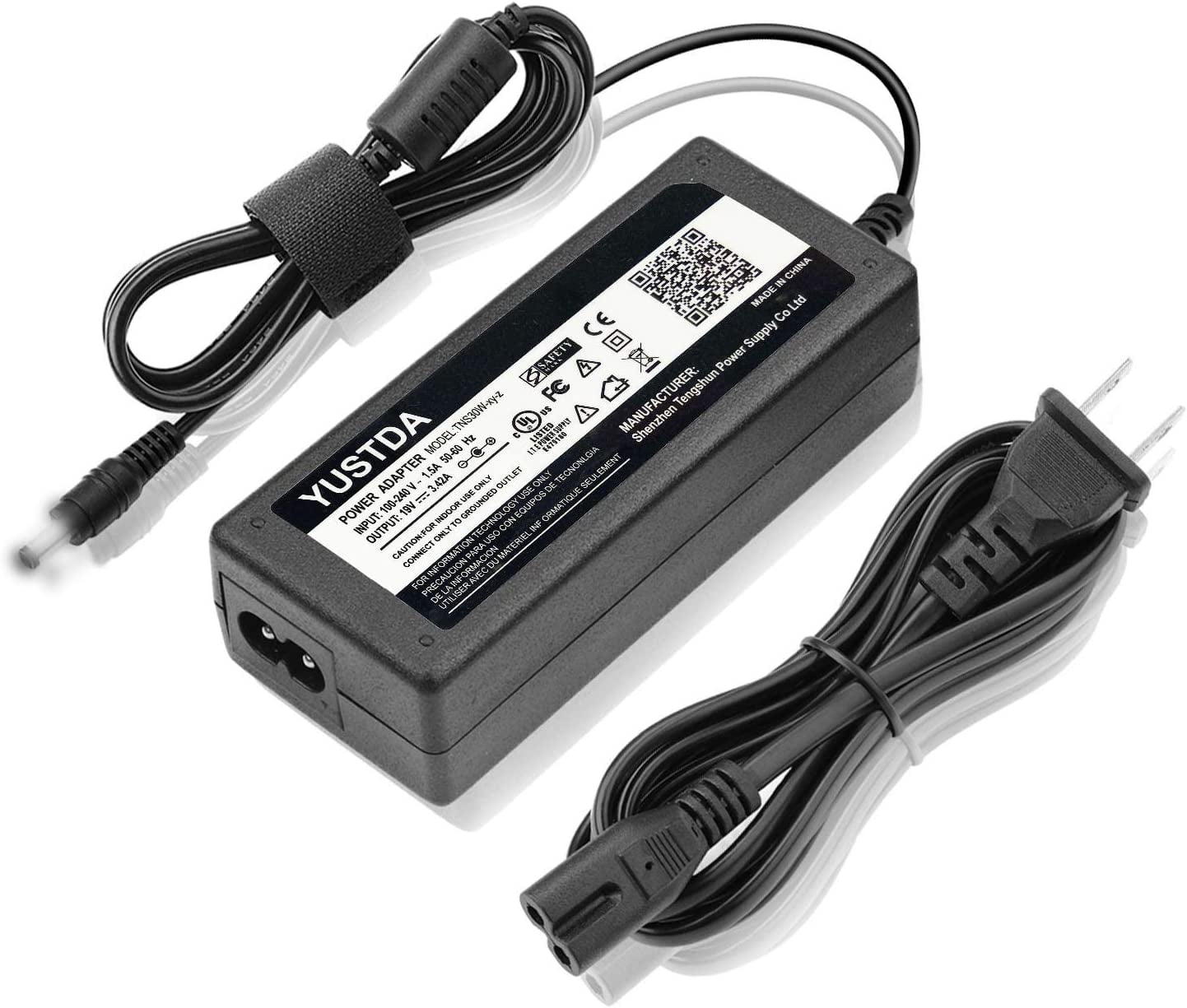 Yustda 10Ft Laptop AC Adapter Charger Power Supply for Lenovo N21 CHROMEBOOK  80MG 80MG0000US 