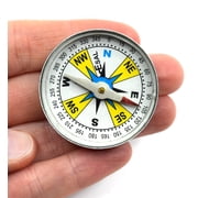 Plotting Compass, Glass Face, Aluminum Casing, 1.5 Diameter, Dial Marked - Eisco Labs