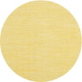 thumbnail image 1 of Ahgly Company Machine Washable Indoor Round Contemporary Mustard Yellow Area Rugs, 4' Round, 1 of 7