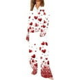 thumbnail image 3 of Tnhcen Homewear Womens Pajama Sets Soft Long Sleeve and Long Pant Cute Pajamas for Women Loungewear Set, 3 of 8