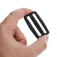 thumbnail image 4 of Uxcell 1 1/2 Inch Tri-Glide Slide Buckles, 20 Pack Plastic Webbing Strap Fastener for Backpack Bag Belt, Black, 4 of 5