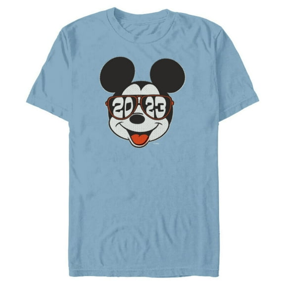 Disney Mickey Mouse Class of 2023 Graduation Sunglasses - Short Sleeve Blended T-Shirt for Adults - Customized-Ocean Blue
