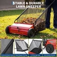 thumbnail image 4 of 26" Push Lawn Sweeper, 7 cu ft Grass Cutter & Leaf Collector with 4 High-Speed Brushes, Durable Steel Walk-Behind Sweeper for Yard Cleanup, 4 of 7