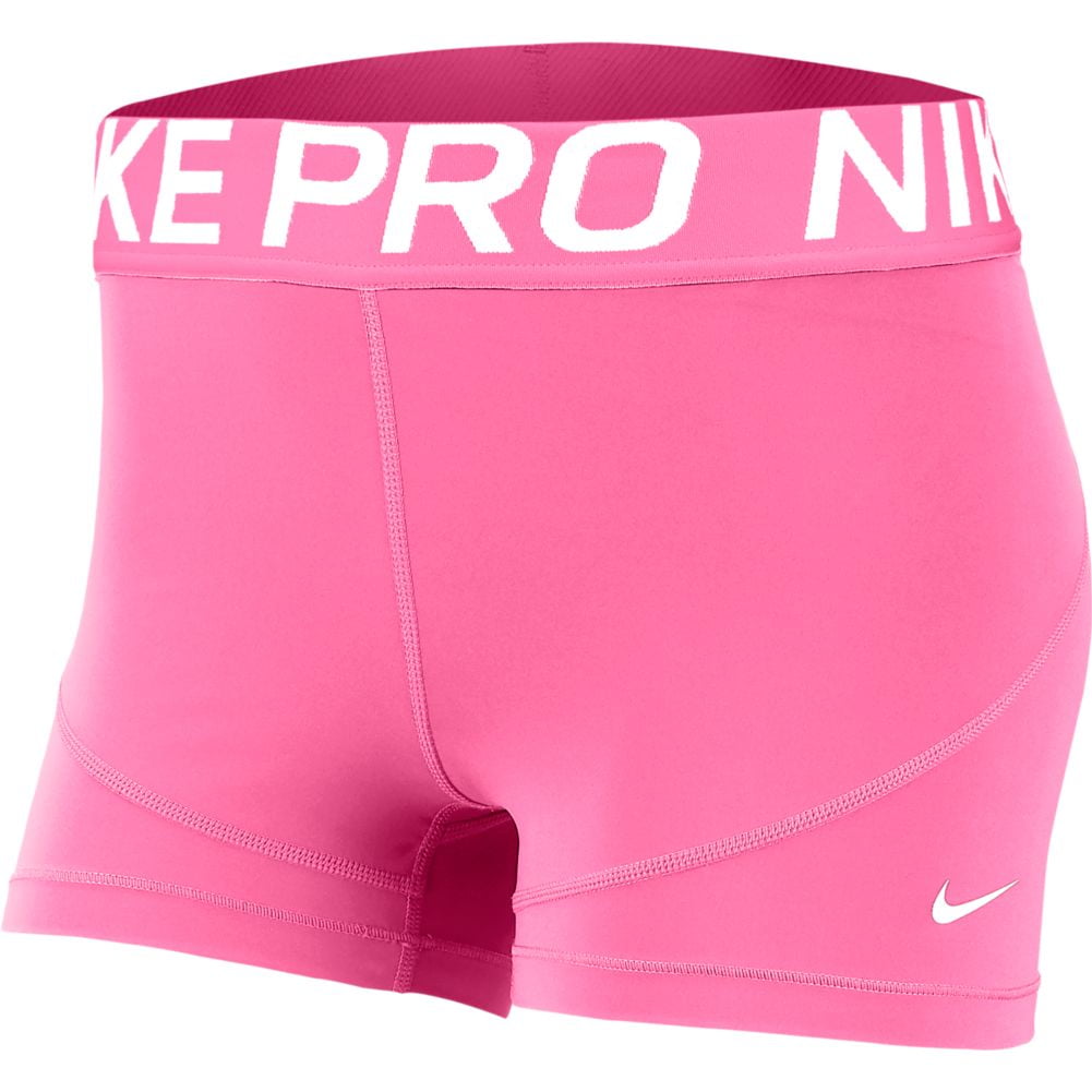 Nike Nike Women S Pro 3 Shorts Pink Glow White Medium Walmart Com Walmart Com