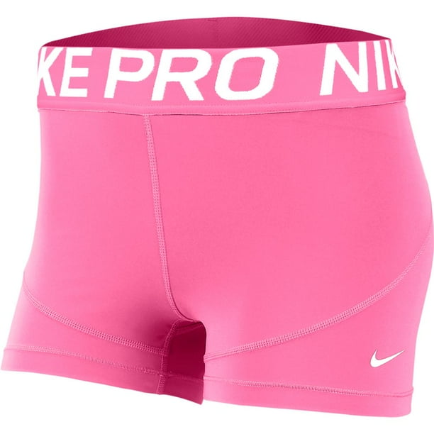 Nike Nike Women's Pro 3" Shorts (Pink Glow/White, Small) Walmart