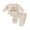 Khaki, variant on Cenuakty Fall Outfit Long Sleeve Letter Embroidery Romper Drawstring Pants