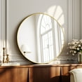 thumbnail image 6 of YVANLA 24" Rounded Bathroom Wall Mirror Vanity Mirror,Gold, 6 of 9