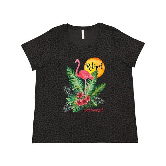 Inktastic Tropical Retirement Watercolor Women's Plus Size T-Shirt