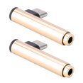 thumbnail image 2 of Adaptador de cable de audio con conector externo para auriculares de 2 piezas tipo C a conector jack externo de 3,5 mm (dorado), 2 of 12