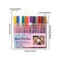 thumbnail image 2 of 12 Colors Nail Art Markers Pens Set for Kids Adults, 3D Nail Polish Art Markers Doodle Pens, Nail Art Tools for Dotting Drawing Painting Point Liner DIY, 2 of 9
