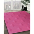thumbnail image 2 of Ahgly Company Indoor Round Patterned Neon Pink Area Rugs, 3' Round, 2 of 6
