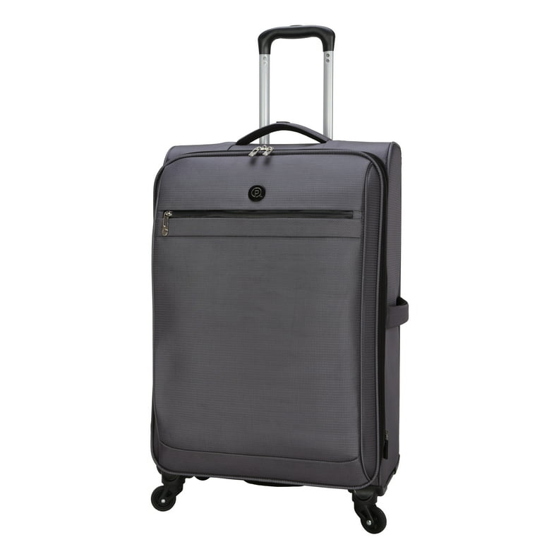 Protege 26 inch Gravity Free Softside Upright Checked Travel Luggage Grey Adult Walmart
