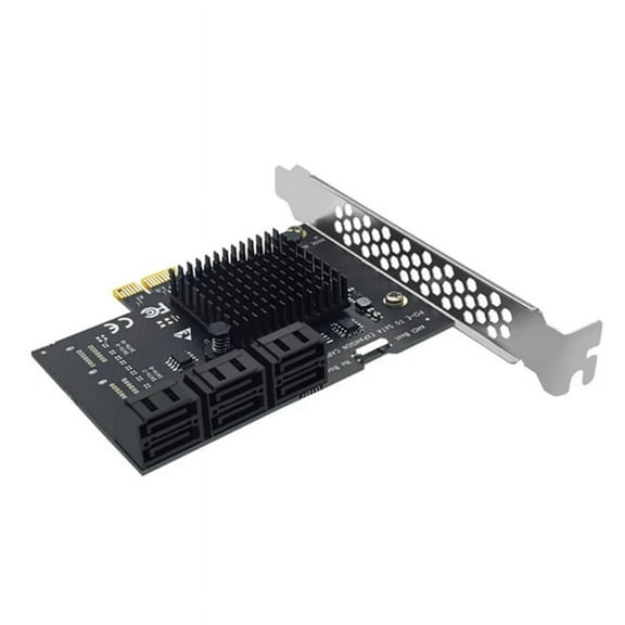 PCI-E Expansion Card 6Gbps PCI-E X1/X4/X8/X16 to SATA3.0 6 Port Riser SATA3.0 Adapter for Desktop Computer