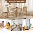 thumbnail image 5 of Harper & Bright Designs Round Folding Dining Table Set for 2, Wooden Farmhouse Breakfast Nook Table with Drop Leaf and 2 Upholstered Chairs for Small Places Kitchen Dining Room, Brown, 5 of 18