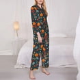 thumbnail image 2 of Bingfone Womens Pajama Sets Autumn with Pumpkins Print,Long Sleeve Loungewear Pajamas Set-Small, 2 of 8