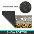 thumbnail image 7 of 2 Piece Brown Wood Sunflower Flowers Rug Kitchen Rug Set, Decor Kitchen Rugs, Absorbent Non-Slip Washable Floor Mats, Home Indoor Runner Rugs 17"x47"+17"x30", 7 of 7
