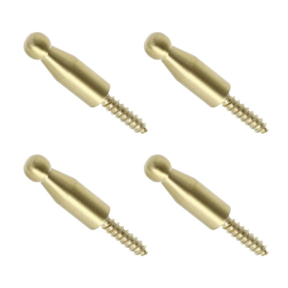 PENIKOKO 4pcs Brass Wall Mount Hooks Golden Finish for Household Use, Kitchen, Bathroom, and Home Organization