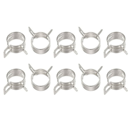 

Uxcell Spring Hose Clamp 65Mn Steel 18mm Low Pressure Air Clip Clamps Fuel Lines Vacuum Hoses Nickel Plated 30 Pack