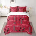 thumbnail image 2 of Homewish Football Sport 7-Piece Twin Bedding Sets,Rugby Helmet Bedding Comforter Set,Red Black Sheet Sets For Boys Teens,Breathable Home Decor Reversible, 2 of 8