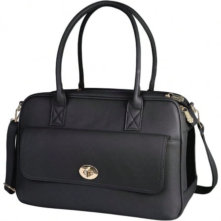 Fashion Pet Carrier Dog Purse Carrier Cat SoftSided Carriers For Puppy Kitten Stylish Leather Handbag Tote Travel Pet Bag For Small Dogs Cats TSA Airline Approved Black