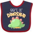thumbnail image 3 of Inktastic Gigi's Lil' Dinosaur with Cute Stegosaurus Boys or Girls Baby Bib, 3 of 4