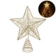thumbnail image 1 of EeaseMX Estrella LED para árbol de Navidad NICEXMAS, adorno para copa de árbol a pilas (dorado), 1 of 7