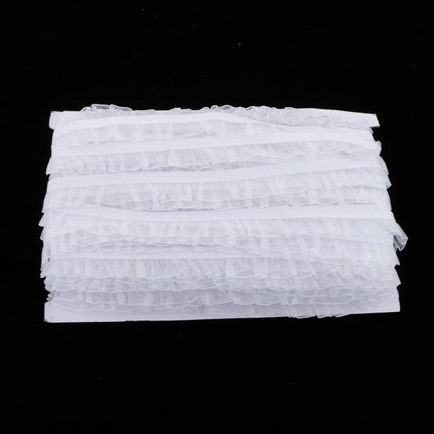 Ruffle Ribbon - White